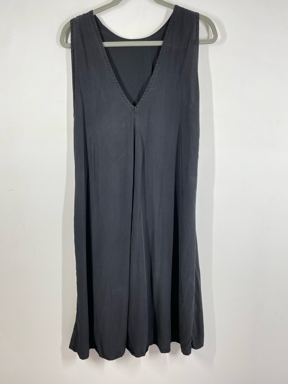 Elizabeth Suzann Silk Sleeveless Dress Gray Minimalist Quiet Luxury Small - Picture 2 of 13
